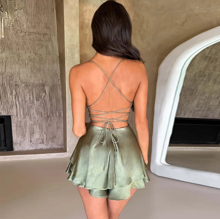 Empiriya™-Backless Satin Dress