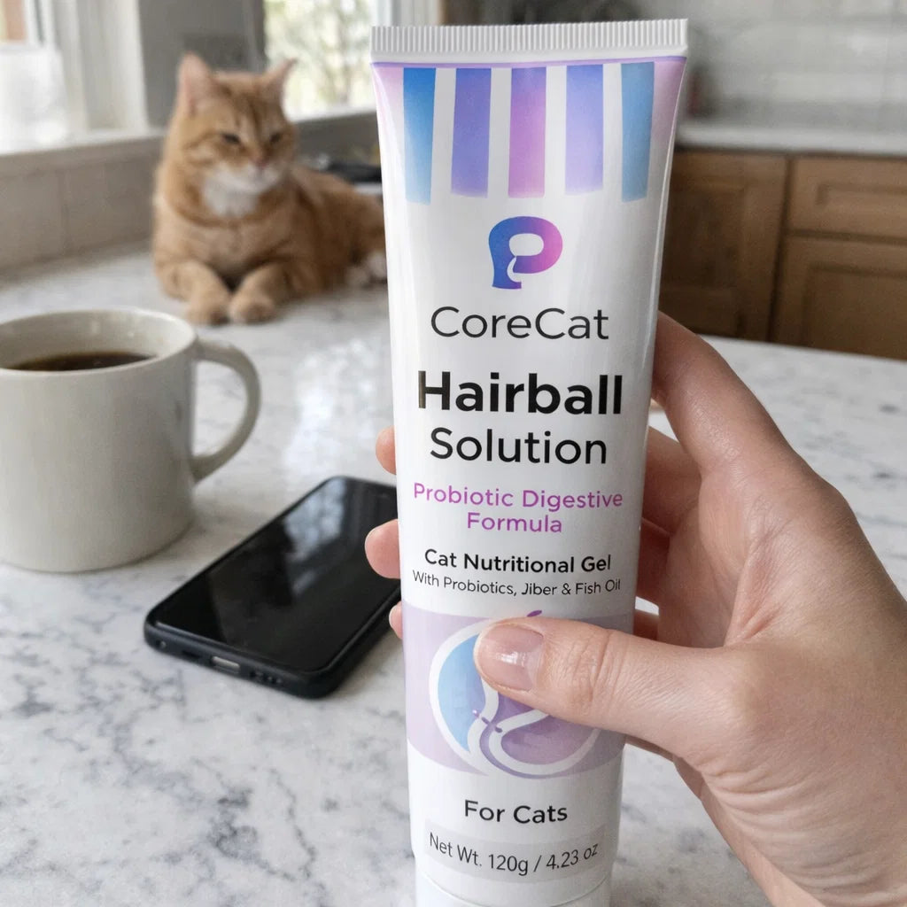 CoreCat Hairball Solution - Probiotic Gel for Cats (120g)
