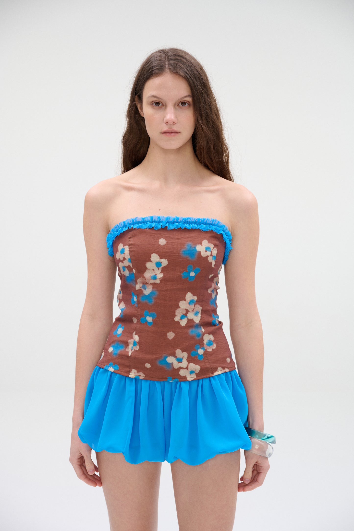 Azure Bubble Mini Skirt