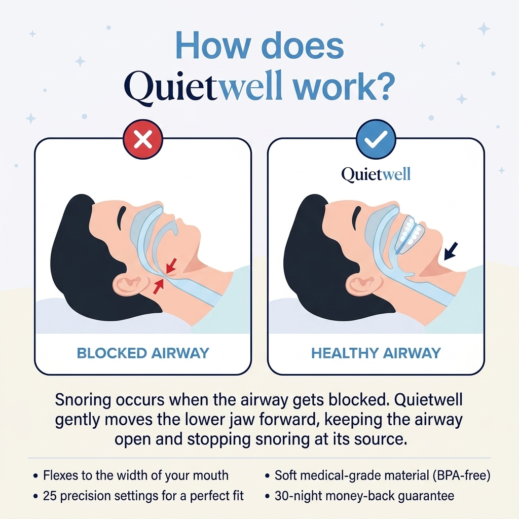 Quietwell™ Adjustable  Anti-Snoring Mouthpiece