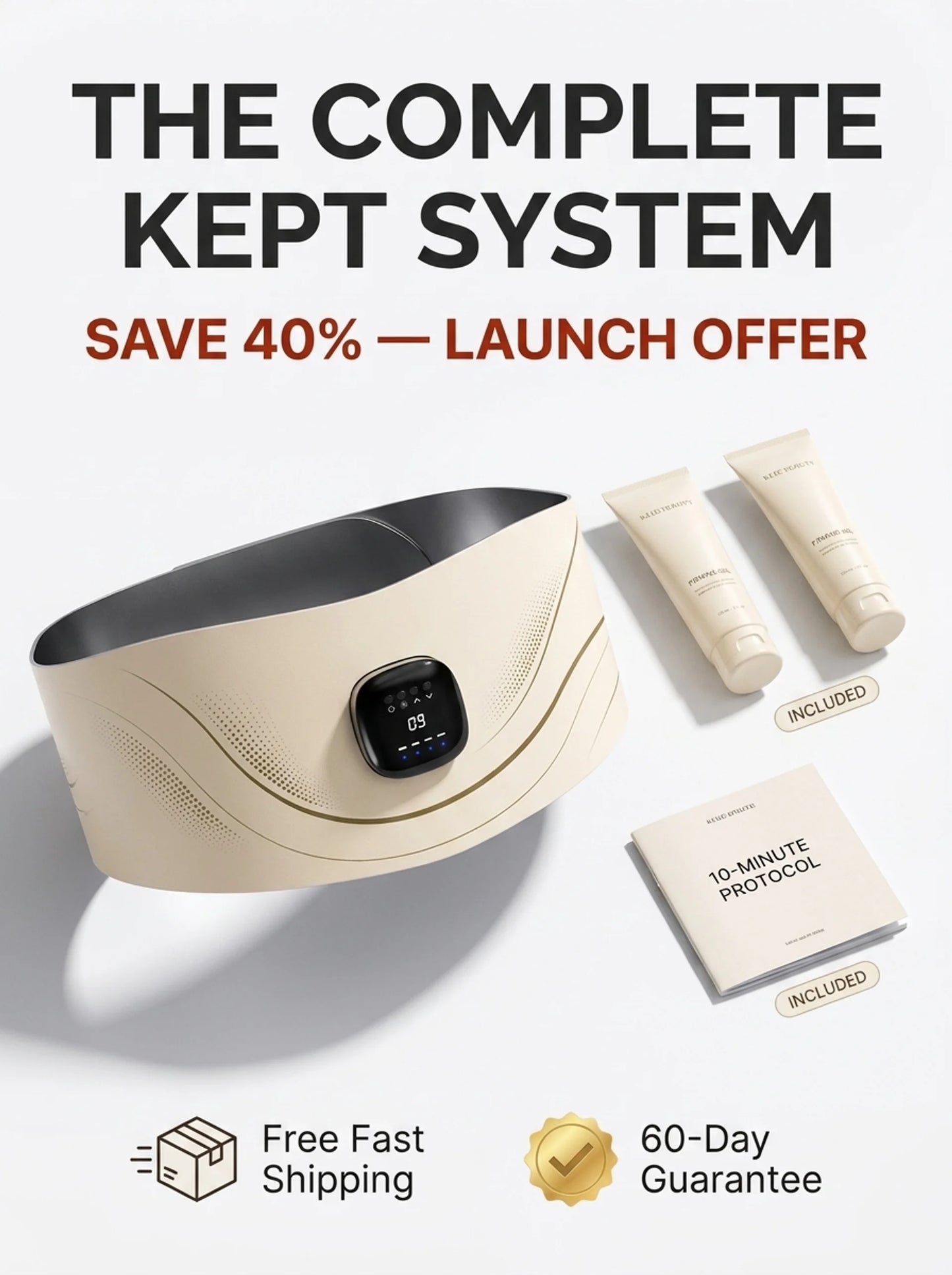 KEPT Core System™ — EMS + Red Light Body Activation Device