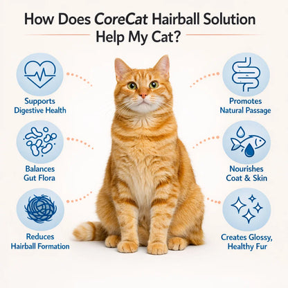 CoreCat Hairball Solution - Probiotic Gel for Cats (120g)